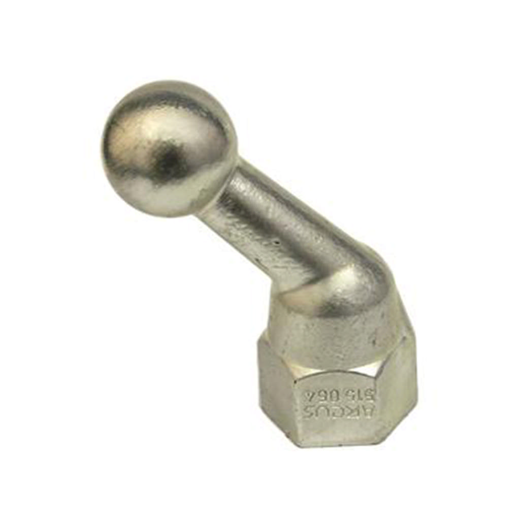 Kogelbout met interne schroefdraad, gebogen 45°