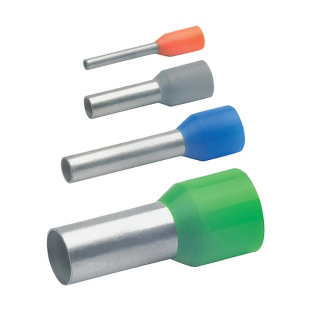 Geïsoleerde adereindhulzen volgens DIN met Easy-Entry, Duitse kleurcode