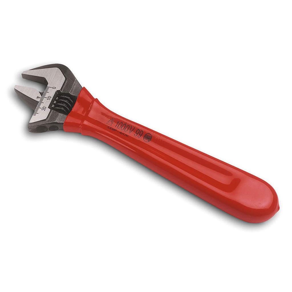 Verstelbare moersleutel geïsoleerd