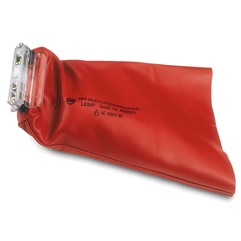 Zekeringsmouw met leren manchet