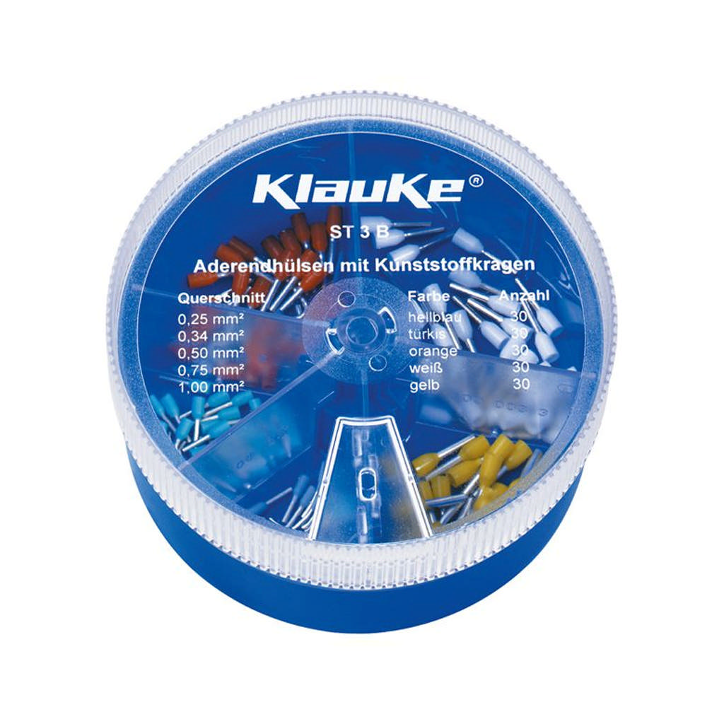 ST3B - Doos met geïsoleerde hulzen 0.25 - 1mm², DIN 46228, Duitse kleurencode