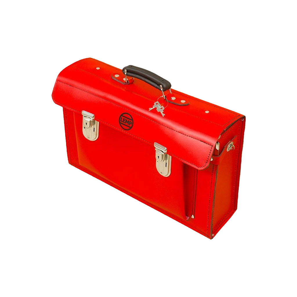 Lederen gereedschapskoffer, leeg