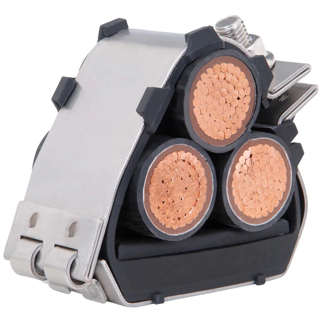 'EMPEROR'-beugels voor montage van kabels in driehoeksverband