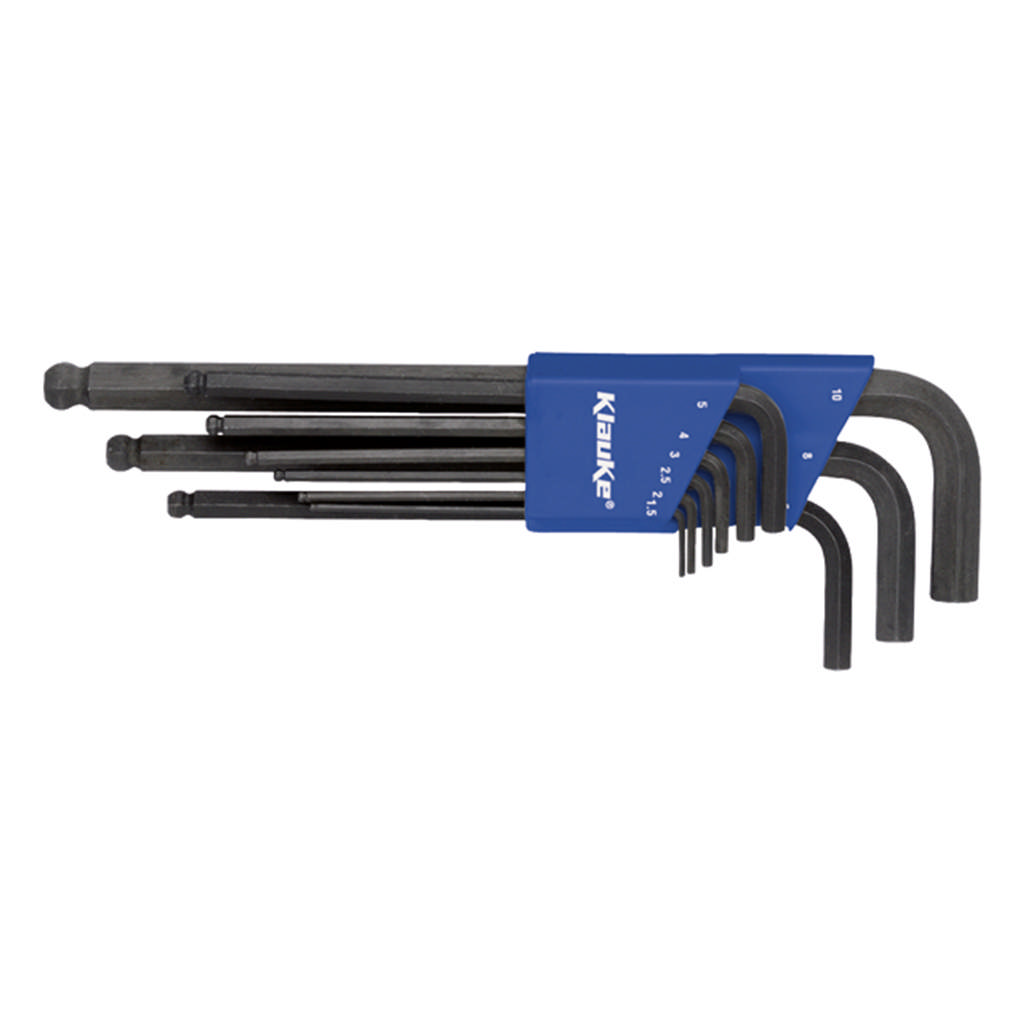 Inbussleutelset met kogelkop 9-delig