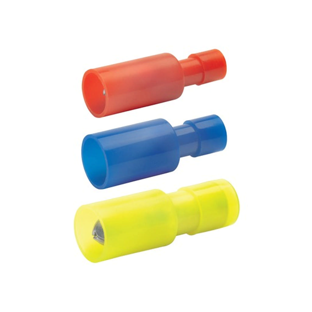 Volledig geïsoleerde ronde mannelijke stekkers