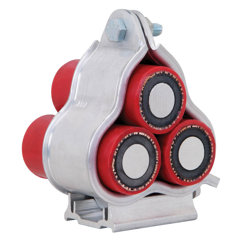 ALPHA aluminium kabelbeugels met aluminium voetstuk