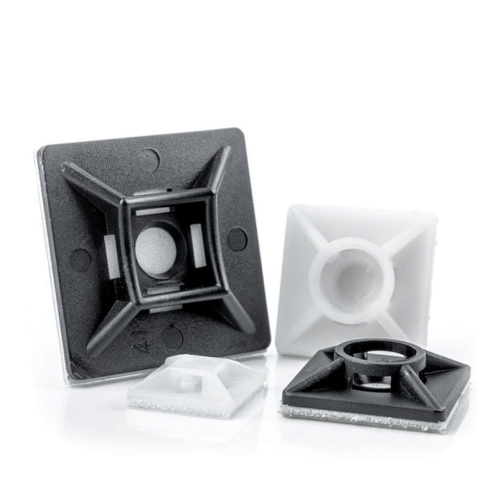 Plakzadels voor kunststof kabelbinders