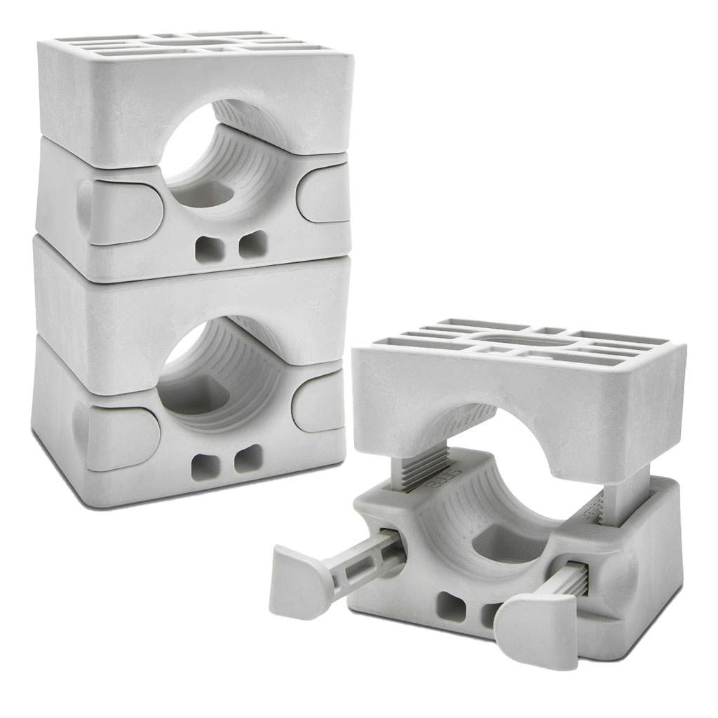 Schroefloze kunststof kabelbeugel met draaivoet