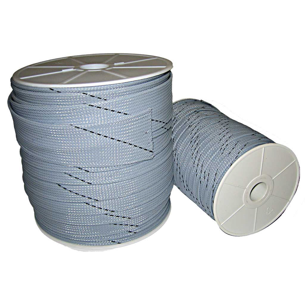 Vlechtkous voor kabelbescherming - Grijs